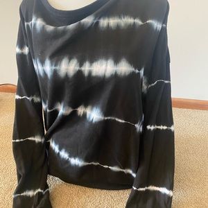 Black and white tie dye sweater